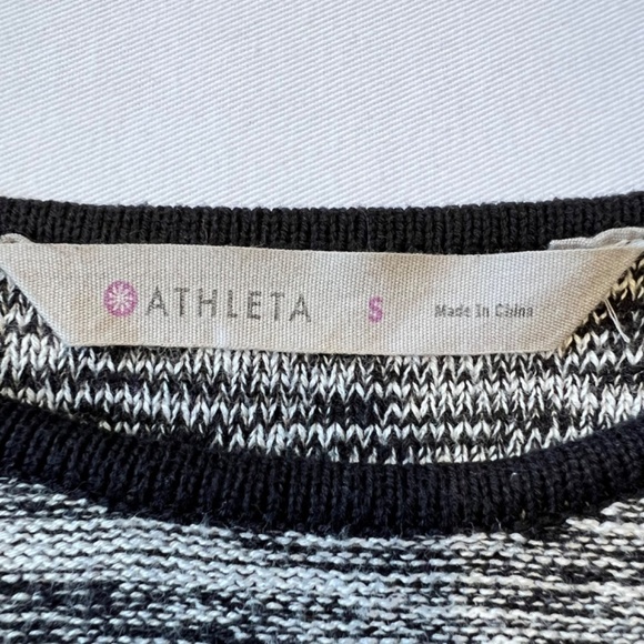 Athleta Retreat sweater mini dress in black and white space knit - Picture 4 of 10